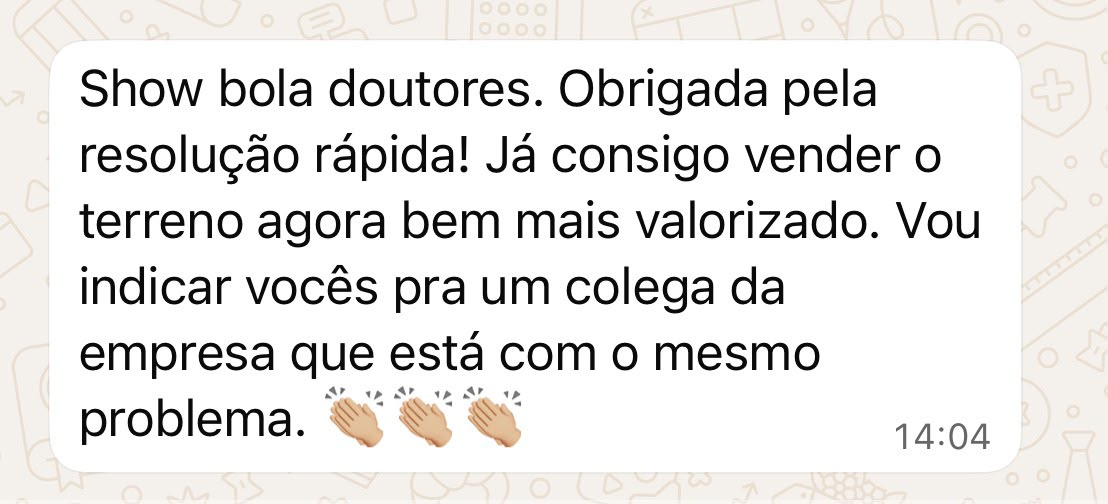 Depoimento de cliente 1 recebido via WhatsApp